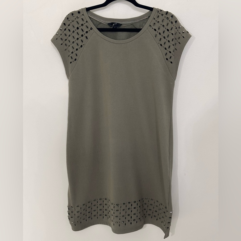 GNW Short Sleeve T-Shirt Dress With Cutout Details